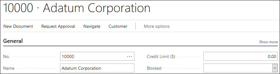 Screenshot of a title combination of the ID and name created using the DataCaptionFields property.
