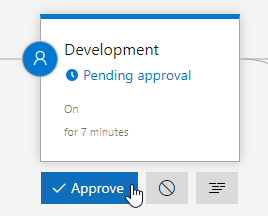 Screenshot of the click approve icon in the development phase.