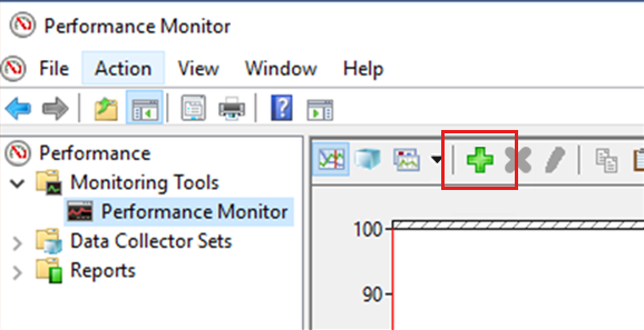 Screenshot showing how to add the User Input Delay performance counter.