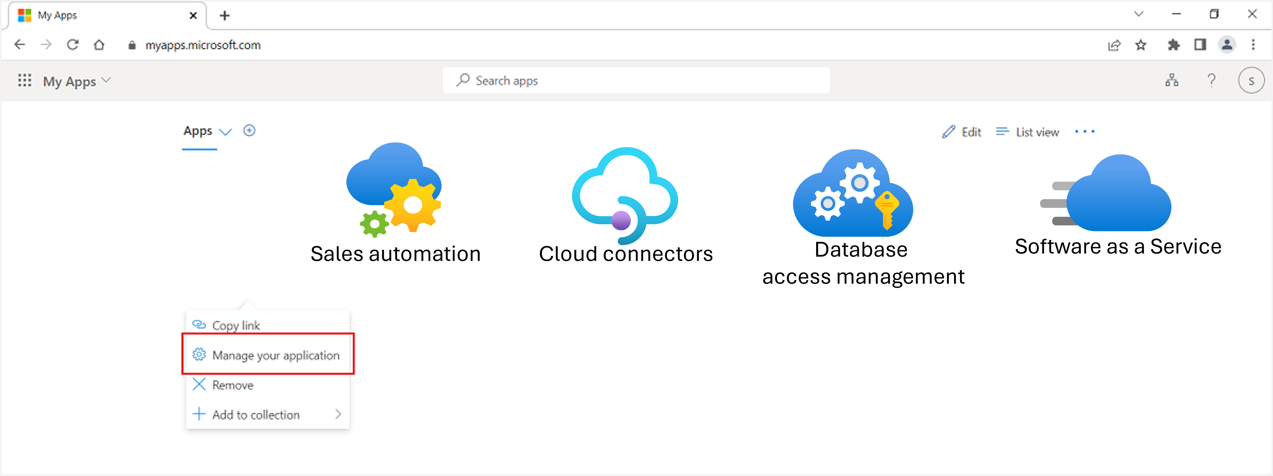 Screenshot showing how application and group owners manage their own guest users.