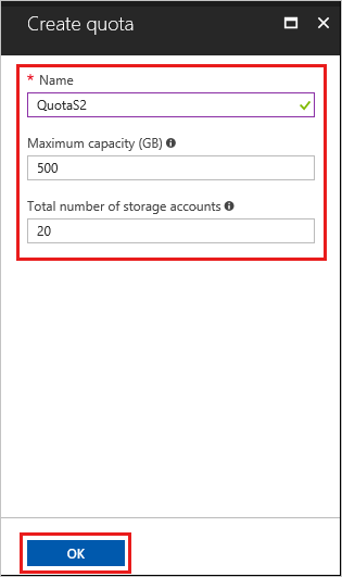 Screenshot that shows how to create new quota for new plan in Azure Stack Hub.