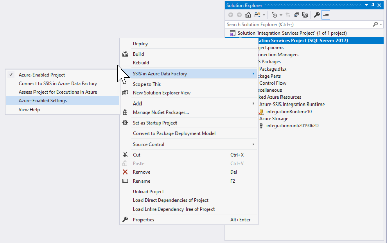 Executing SSIS package