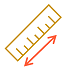 Diagram of a measuring ruler.