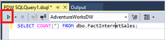 Running queries Azure Synapse SQL pools in Visual Studio