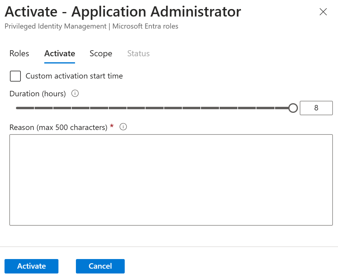 Screenshot of a popup to activate the compliance administrator.