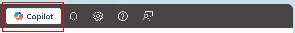 Screenshot of Copilot button in the Intune admin center banner for quick access.