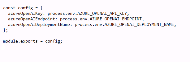 Screenshot of result of config.json within the user interface.