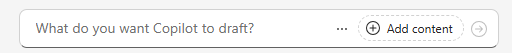 Screenshot displaying the What do you want Copilot to draft? prompt in Microsoft Word.