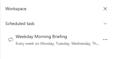 Screenshot of the Cowork workspace side panel.