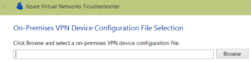 Screenshot to upload the device configuration file.