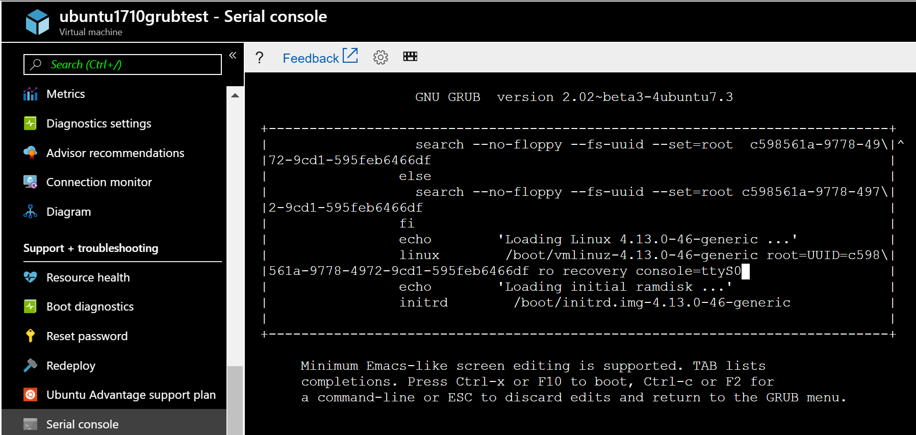 Screenshot shows the Serial console with the changed value.