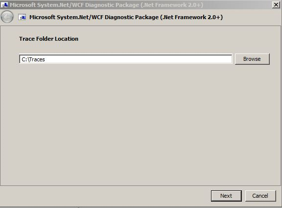Screenshot of the trace file output folder.