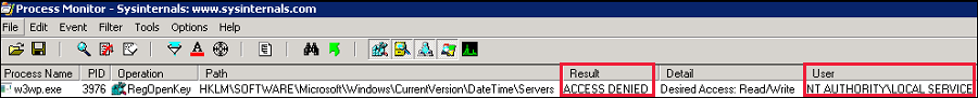 Screenshot of Process Monitor 2.