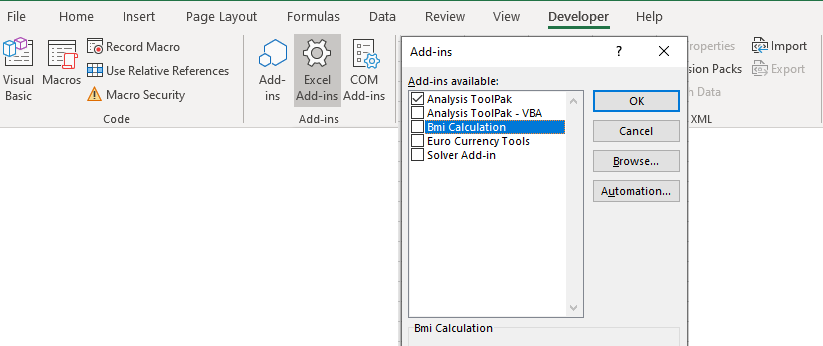 Screenshot shows steps to uninstall the Add-Ins.