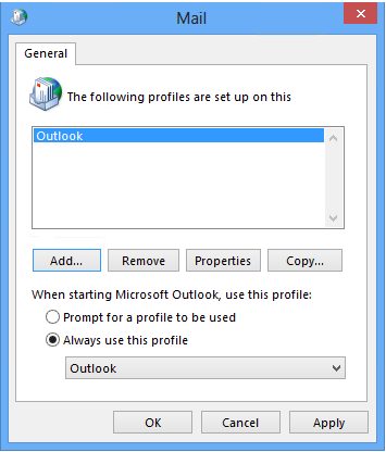 Screenshot of the Mail window which shows the add button.