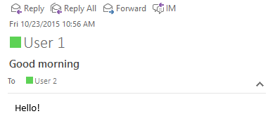 Screenshot of an email displaying no contact photo.