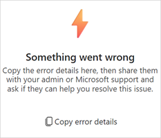 Screenshot that shows the error that occurs when the Salesforce connector is blocked.