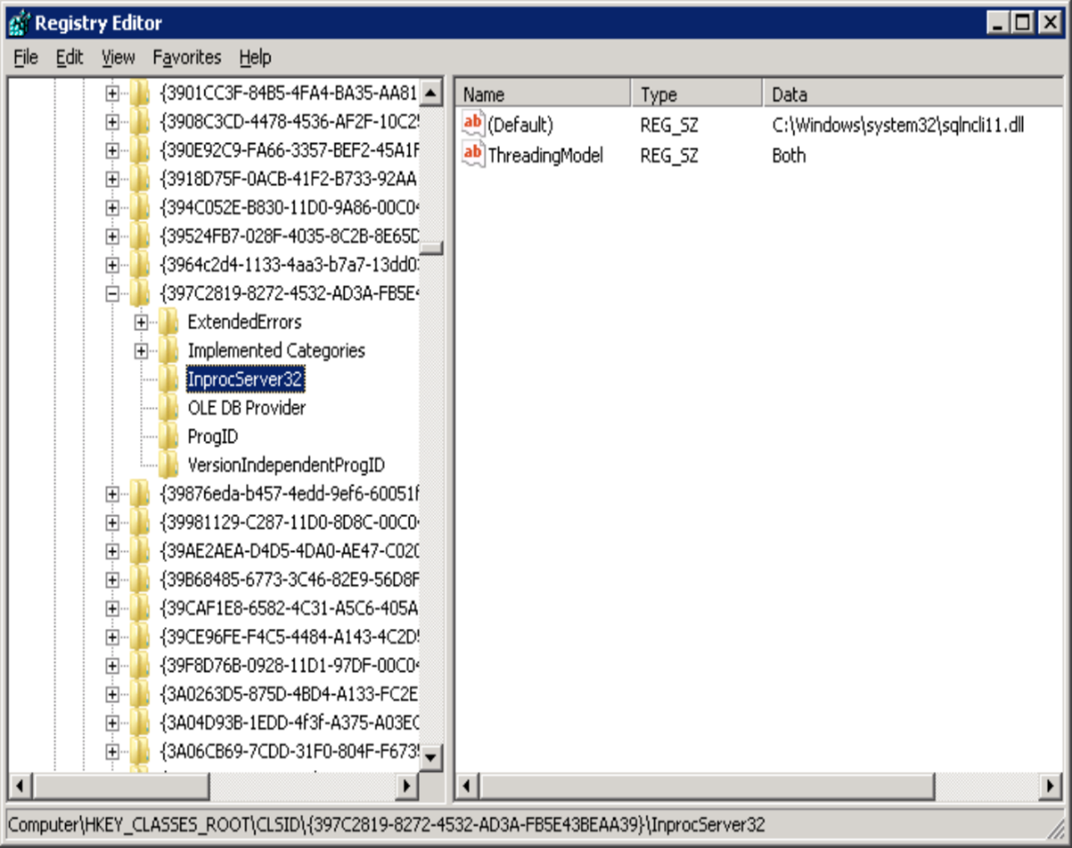 Screenshot shows how to locate a GUID from ProgId under HKEY_CLASSES_ROOT\CLSID.