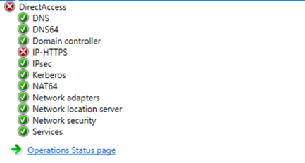 Screenshot of the Operations Status.