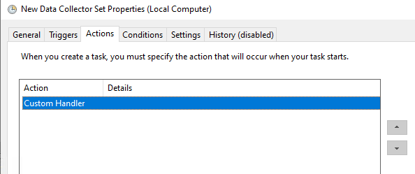The action of the scheduled task isn't configured correctly.