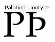 Screenshot that shows an uppercase P and an uppercase thorn in Palatino Linotype.