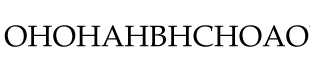Screenshot that shows the uppercase letters A B C with the uppercase letters O and H in between each of the letters.