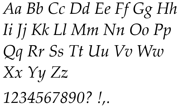 Palatino Linotype Italic