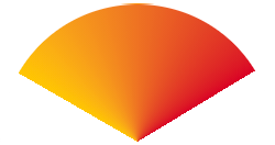 A sweep gradient, from red to yellow, with start angle of 30° and an end angle of 150°.