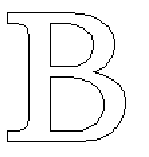 outline of capital B