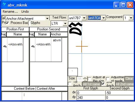 Screenshot that shows mark to mark positioning using Microsoft Volt.
