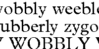Text sample that has not been treated symmetrically across the font