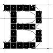 Screenshot showing the letter B after interpolation.