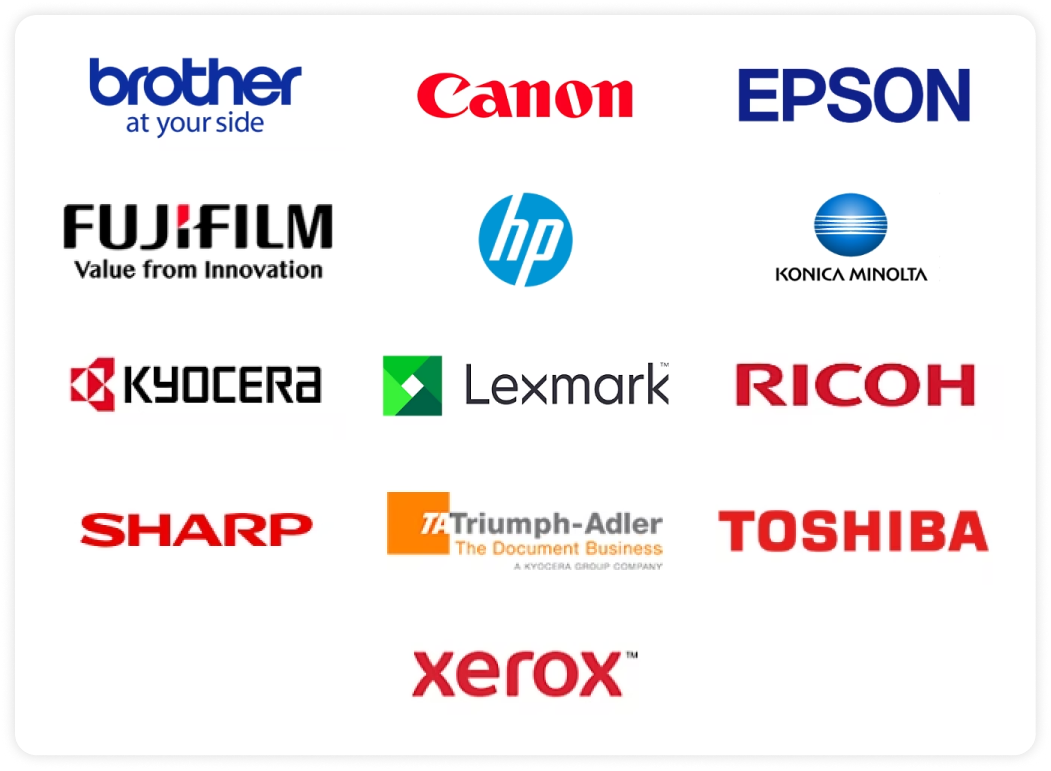 Universal Print hardware partner logos