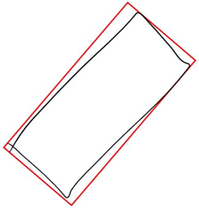 Rotated bounding rectangle