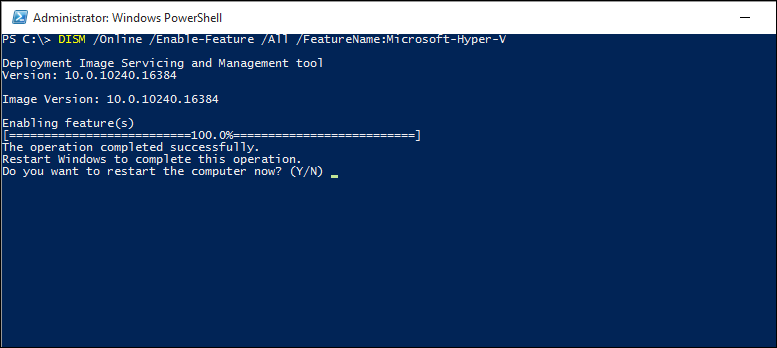 POWERSHELL Windows 10. DISM /online /enable-feature. Установка Hyper v с помощью Windows POWERSHELL. Hyper v Windows 10.