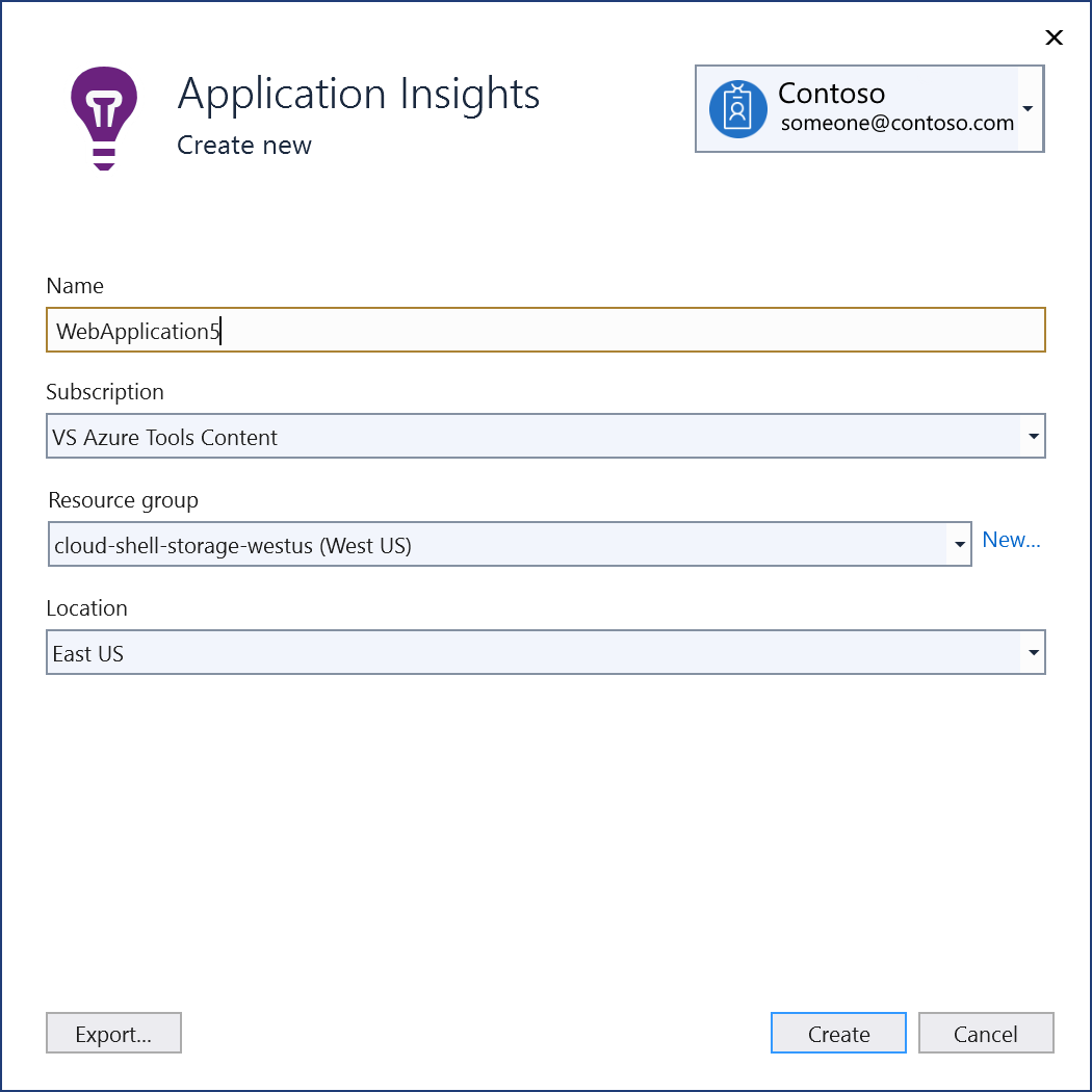 Add Azure Application Insights by using Connected Services - Visual Studio  (Windows) | Microsoft Learn