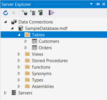 Create a database and add tables - Visual Studio (Windows) | Microsoft Learn
