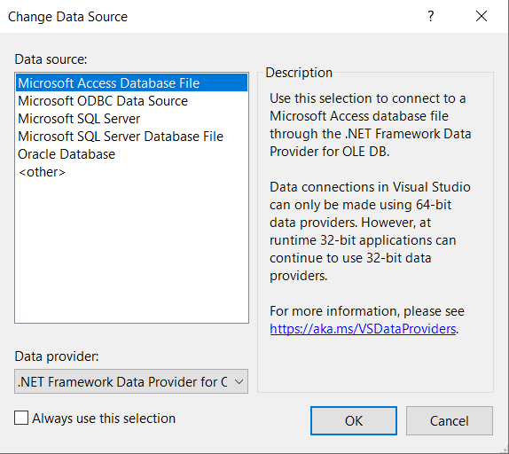 Connect to data in an Access database - Visual Studio (Windows) | Microsoft  Learn