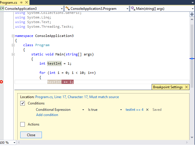 Use breakpoints in the debugger - Visual Studio (Windows) | Microsoft Learn