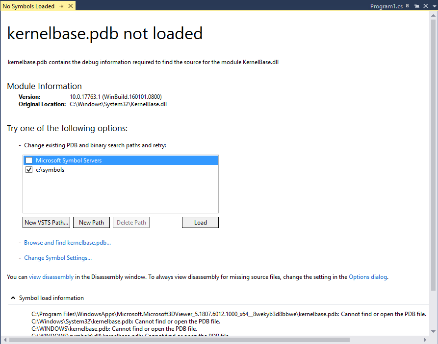 Symbol / PDB files in the Visual Studio debugger | Microsoft Learn