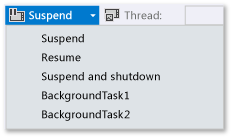 Suspend, resume, terminate, and background tasks
