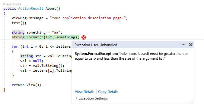 Manage exceptions with the debugger - Visual Studio (Windows)