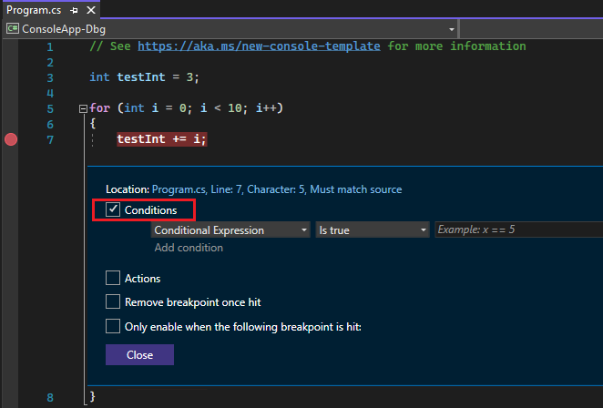 Breakpoint In Visual Studio Code