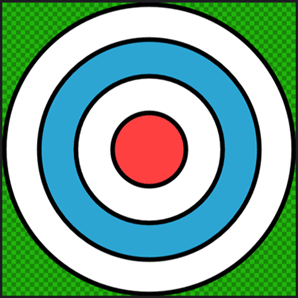 Images that depicts a "Bullseye" target with transparency shown in green.