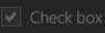 Disabled check box in the Dark theme