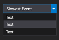 Default drop-down/combo box list appearance in the Dark theme