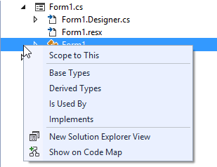 070705-5_ContextMenu The item that has generate the context menu gains focus to notify the user which item has been selected.