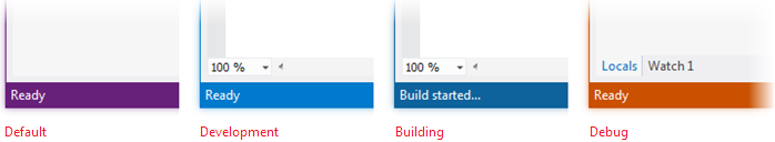 0901-02_IDEStatusBar IDE status bar color changes