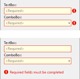 Acceptable locations for icon location