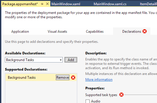 Placing UI in an error state by default is a Visual Studio anti-pattern.